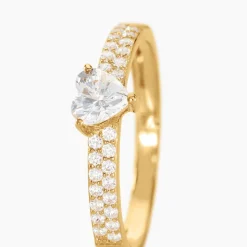 Histoire d'Or Bague Monelle Or Jaune Oxyde De Zirconium New