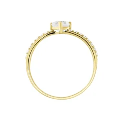 Histoire d'Or Bague Monelle Or Jaune Oxyde De Zirconium New