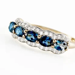 Histoire d'Or Bague Multipierres Or Jaune Margaux Topaze or jaune topaze london blue New