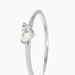 Histoire d'Or Bague Myhalf Argent Blanc Oxyde De Zirconium argent blanc oxyde bleu sky Best