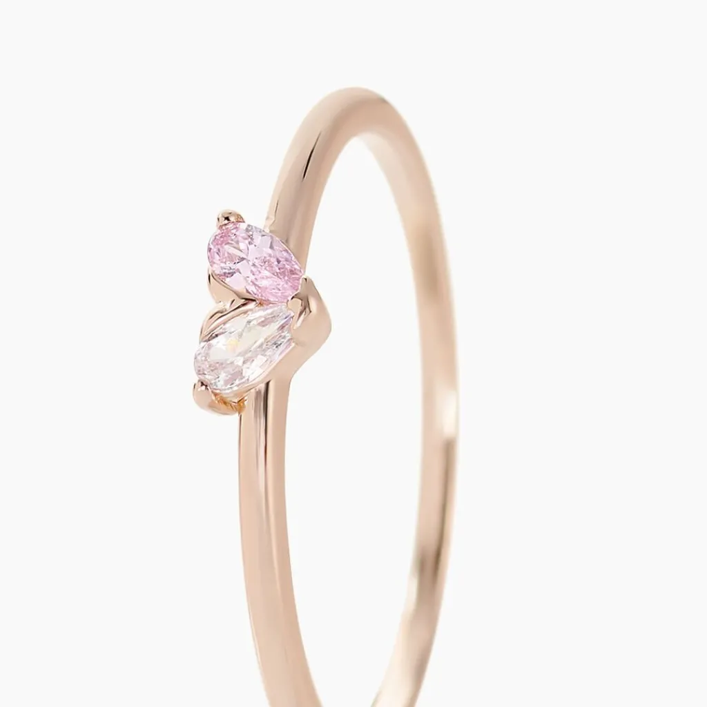 Histoire d'Or Bague Myhalf Argent Rose Oxyde De Zirconium argent rose oxyde rose New