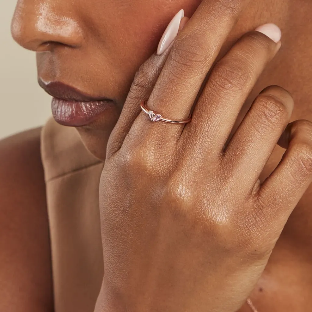 Histoire d'Or Bague Myhalf Argent Rose Oxyde De Zirconium argent rose oxyde rose New