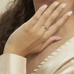 Histoire d'Or Bague Myrtie Or Jaune Amethyste Violet Oxyde De Zirconium Online