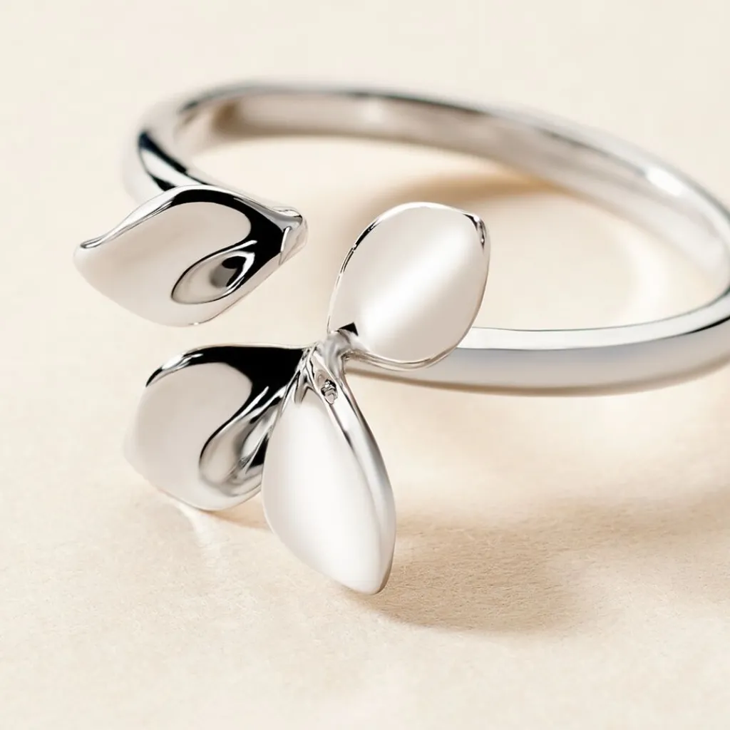 Histoire d'Or Bague Narcisse Dream Argent Blanc Hot