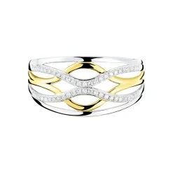 Histoire d'Or Bague Nathalie Or Bicolore Diamant Outlet
