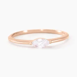 Histoire d'Or Bague Navette De Zirconium argent rose oxyde Sale