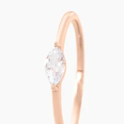 Histoire d'Or Bague Navette De Zirconium argent rose oxyde Sale