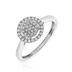 Histoire d'Or Bague Nawra Platine Blanc Diamant Synthétique Discount