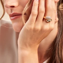 Histoire d'Or Bague Nelsie Plaqué Or Doré Oxyde De Zirconium Clearance