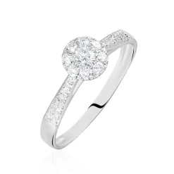 Histoire d'Or Bague Neptune Or Blanc Diamant