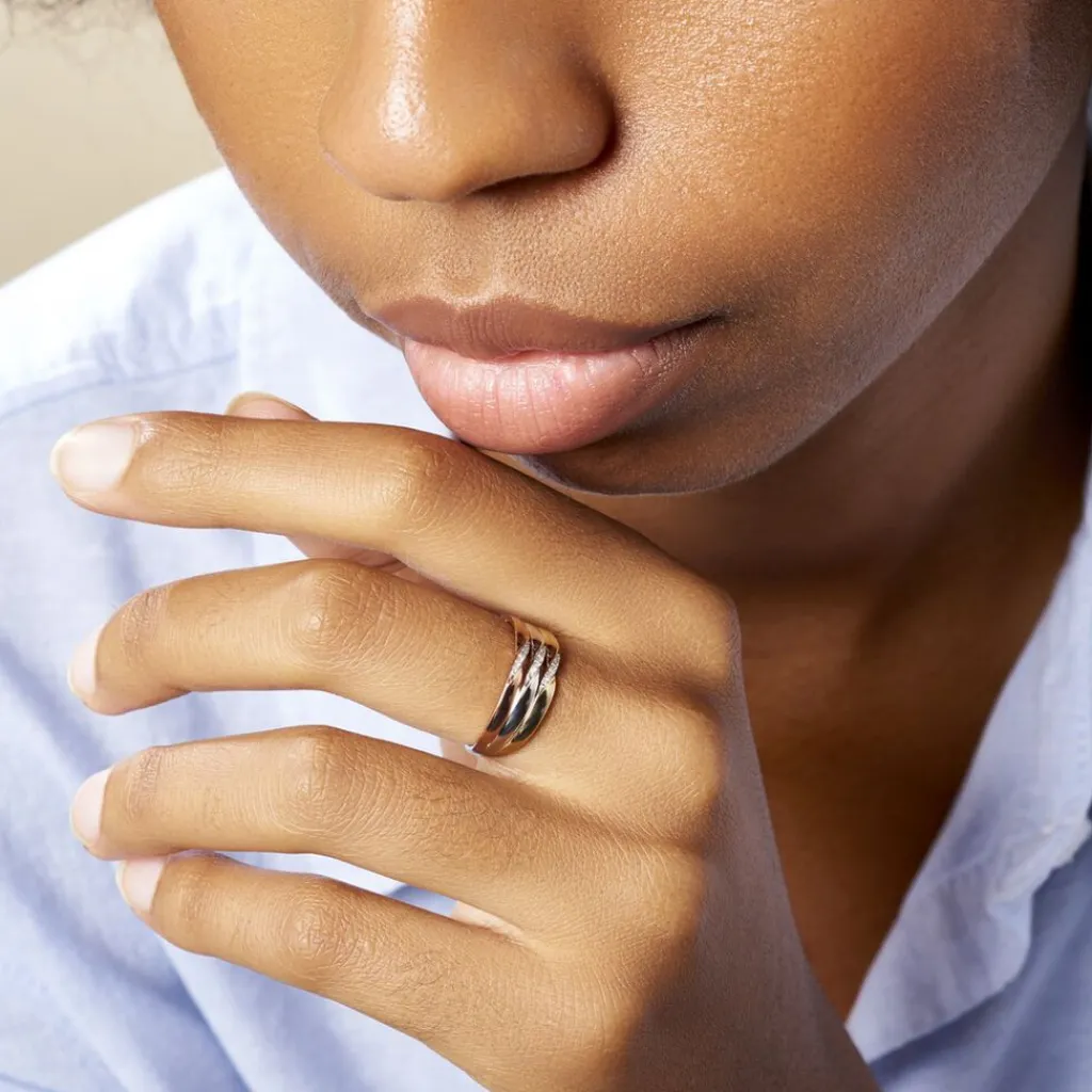 Histoire d'Or Bague Nesibe Or Tricolore Diamant Outlet