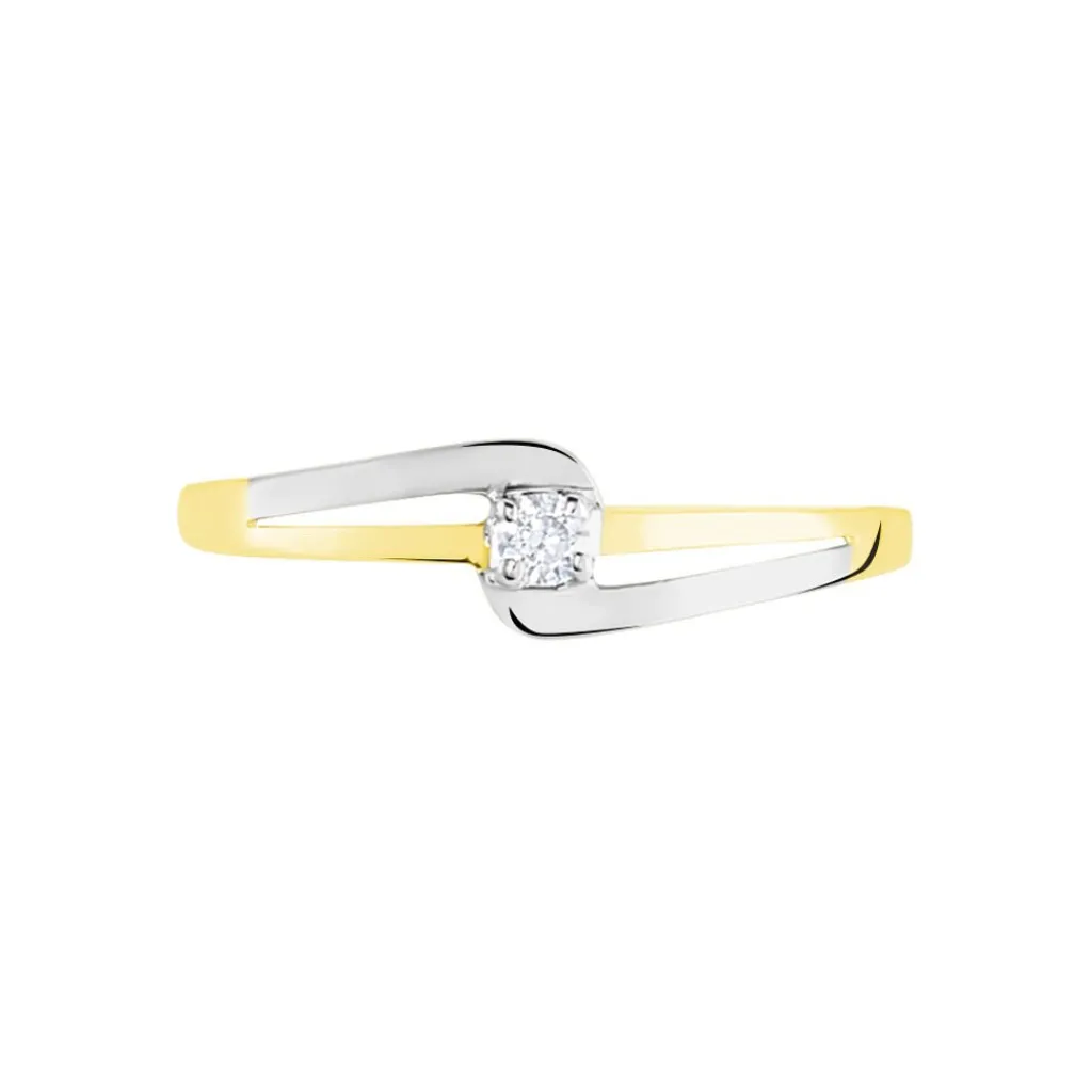Histoire d'Or Bague Nesryne De Zirconium or bicolore oxyde Discount