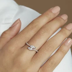 Histoire d'Or Bague Nevarte Argent Blanc Oxyde De Zirconium Hot