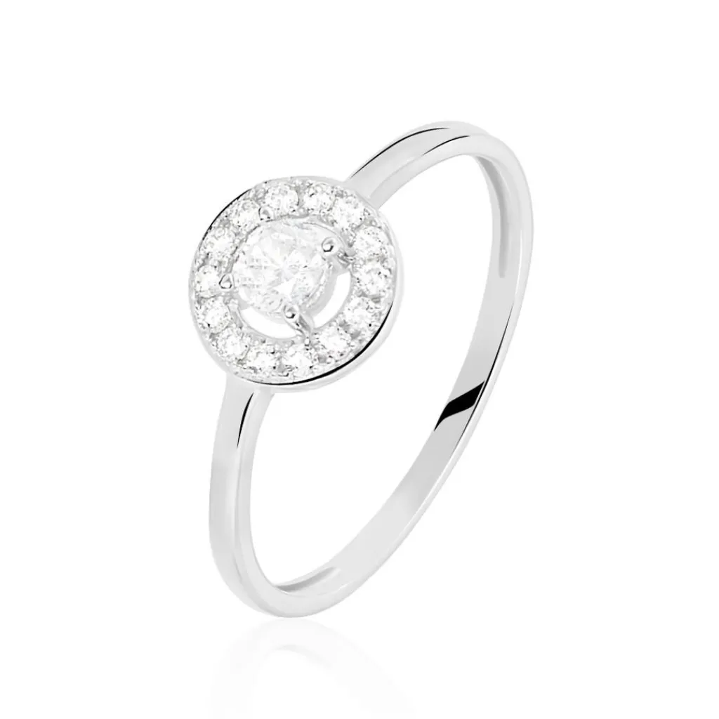 Histoire d'Or Bague Ninon Or Blanc Oxyde De Zirconium