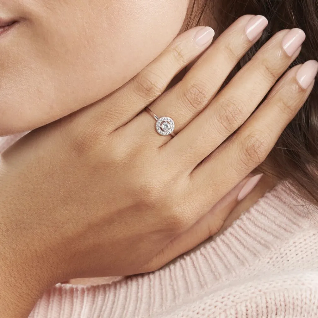 Histoire d'Or Bague Ninon Or Blanc Oxyde De Zirconium