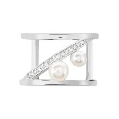 LAETIZIA Bague Nissi Argent Blanc Perle De Culture Oxyde De Zirconium Sale