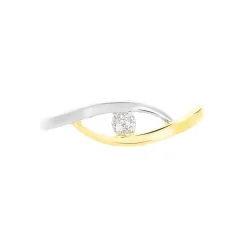 Histoire d'Or Bague Nohane Or Bicolore Diamant New