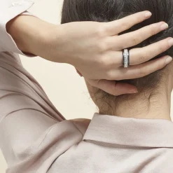 Histoire d'Or Bague Noire Ceramique Blanc Céramique Et Strass Discount