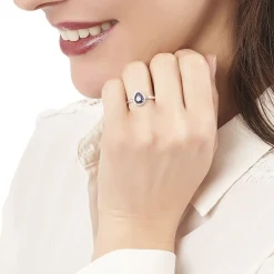 Histoire d'Or Bague Nola Or Blanc Saphir Et Diamant Sale