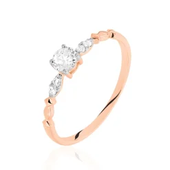 Histoire d'Or Bague Norhen Or Rose Oxyde De Zirconium Discount