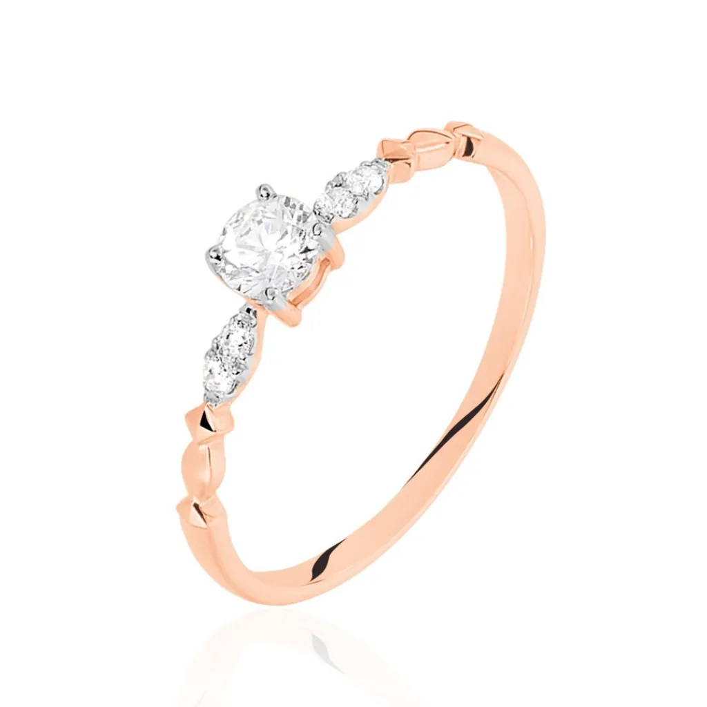 Histoire d'Or Bague Norhen Or Rose Oxyde De Zirconium Discount