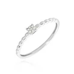 Histoire d'Or Bague Nuha Blanc Diamant Blanc Outlet