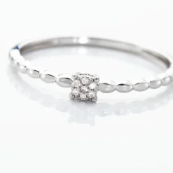 Histoire d'Or Bague Nuha Blanc Diamant Blanc Outlet