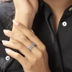 Histoire d'Or Bague Oaxaca Or Blanc Diamant Discount