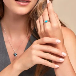 Histoire d'Or Bague Ocean Argent Blanc Turquoise argent blanc turquoise bleu Outlet