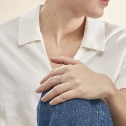 Histoire d'Or Bague Ocean Or Blanc Diamant