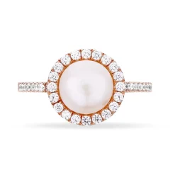 Histoire d'Or Bague Olivia Argent Blanc Perle De Culture Et Oxyde De Zirconium Hot