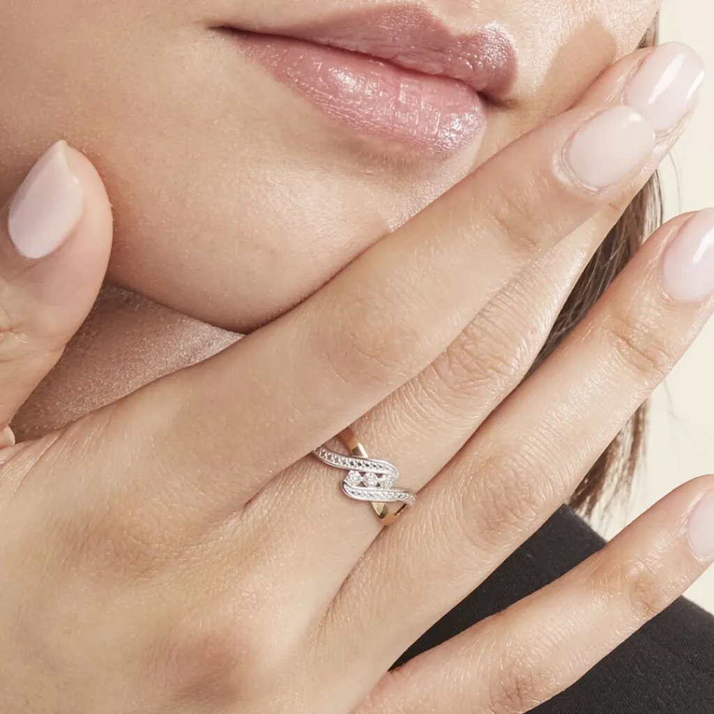 Histoire d'Or Bague Or Bicolore Aatu Diamants Outlet