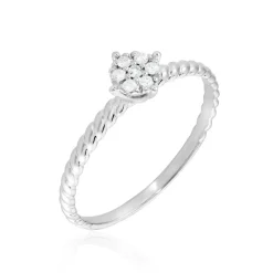 Histoire d'Or Bague Or Blanc Addie Diamants Sale