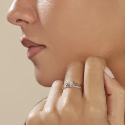 Histoire d'Or Bague Or Blanc Charlotta Diamant