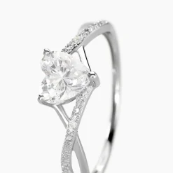 Histoire d'Or Bague Or Blanc Clothilde Oxyde De Zirconium or blanc oxyde zirconium Discount