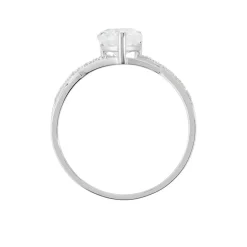 Histoire d'Or Bague Or Blanc Clothilde Oxyde De Zirconium or blanc oxyde zirconium Discount