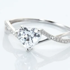 Histoire d'Or Bague Or Blanc Clothilde Oxyde De Zirconium or blanc oxyde zirconium Discount