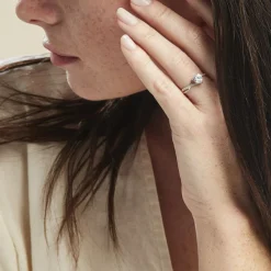 Histoire d'Or Bague Or Blanc Clothilde Oxyde De Zirconium or blanc oxyde zirconium Discount