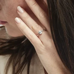 Histoire d'Or Bague Or Blanc Clothilde Oxyde De Zirconium or blanc oxyde zirconium Discount