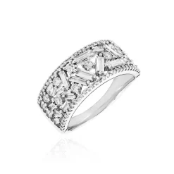 Histoire d'Or Bague Or Blanc Collection 1986 Diamants Clearance