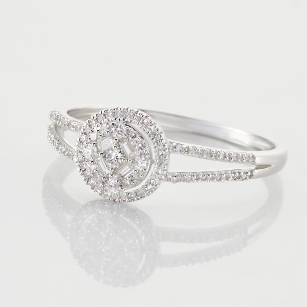 Histoire d'Or Bague Or Blanc Collection 1986 Diamants Online