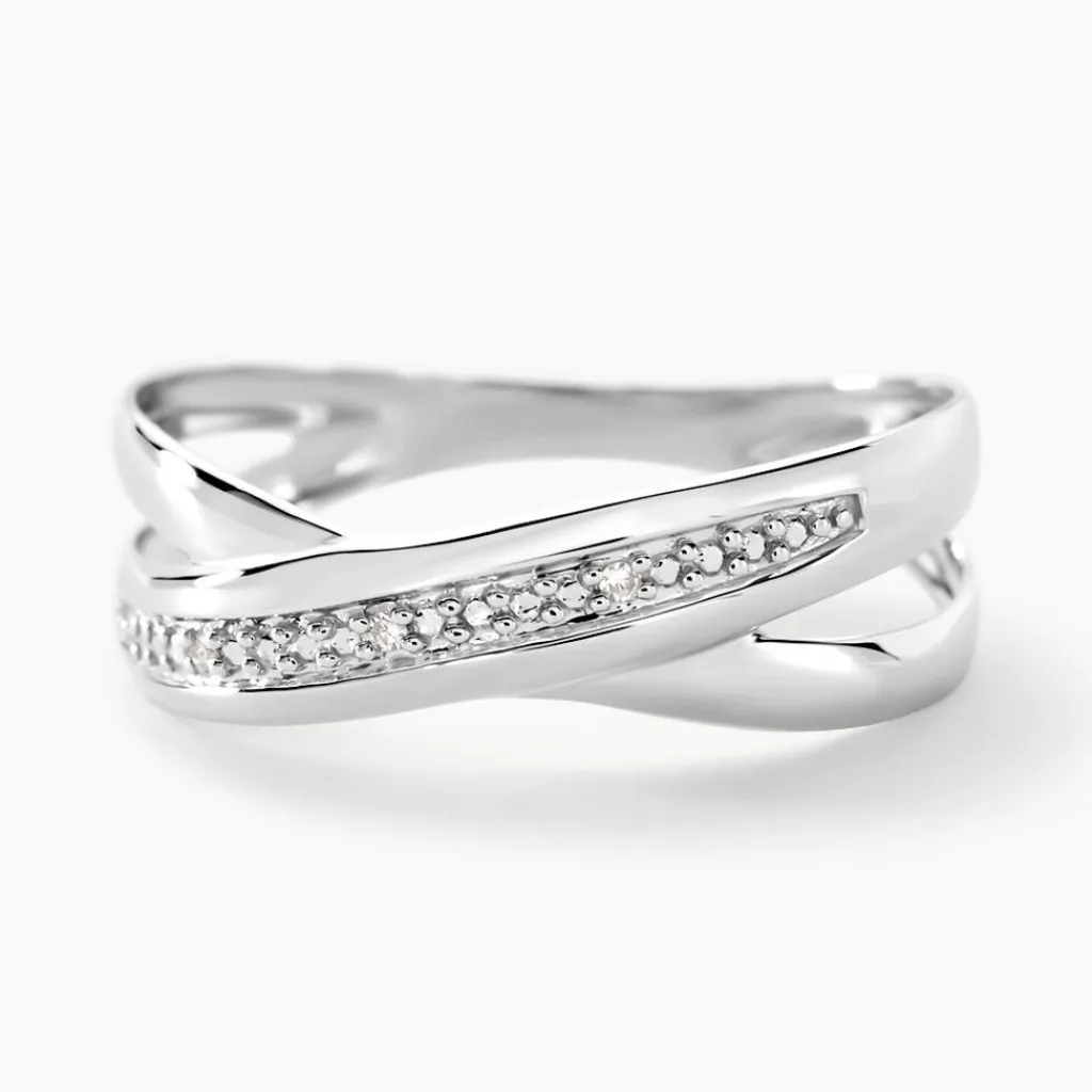 Histoire d'Or Bague s or blanc diamant Best