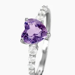 Histoire d'Or Bague Or Blanc Fany Améthyste Oxydes De Zirconium or blanc amethyste violette Online