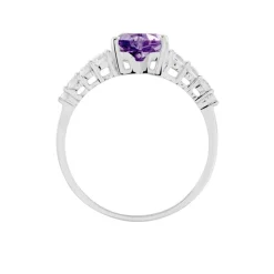 Histoire d'Or Bague Or Blanc Fany Améthyste Oxydes De Zirconium or blanc amethyste violette Online