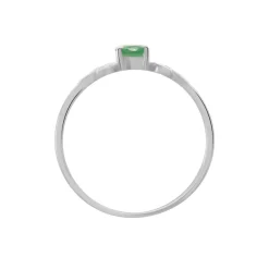 Histoire d'Or Bague Or Blanc Febe Emeraude Best