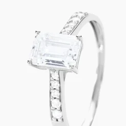 Histoire d'Or Bague Or Blanc Gesacus Oxyde De Zirconium Discount