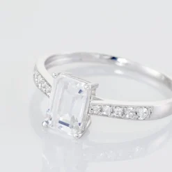 Histoire d'Or Bague Or Blanc Gesacus Oxyde De Zirconium Discount