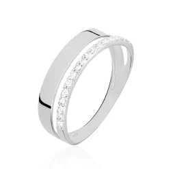 Histoire d'Or Bague Or Blanc Katiana Oxydes De Zirconium or blanc oxyde New