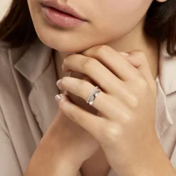 Histoire d'Or Bague Or Blanc Katiana Oxydes De Zirconium or blanc oxyde New