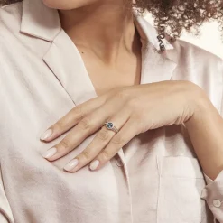 Histoire d'Or Bague Or Blanc Maeva Topaze Oxydes De Zirconium